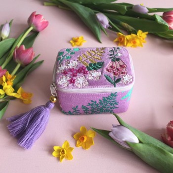 Purple Floral Trinket Box Posy