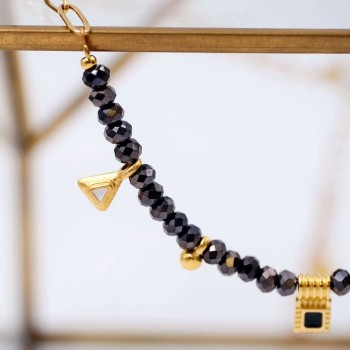 Pebbles Necklace with Enamel & Semi-precious stones