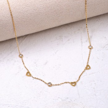 Stainless steel chain heart necklace 