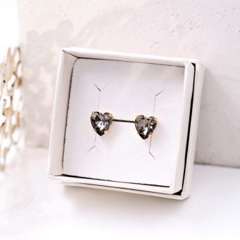 Stud earrings "Precious Heart" with Austrian crystals