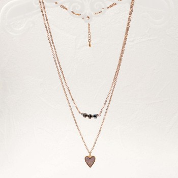 Layered Necklace Heart