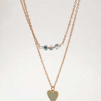 Layered Necklace Heart