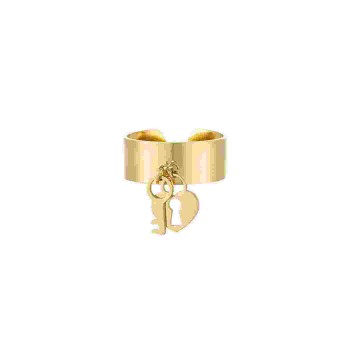 Inox Lock & Key Ring 