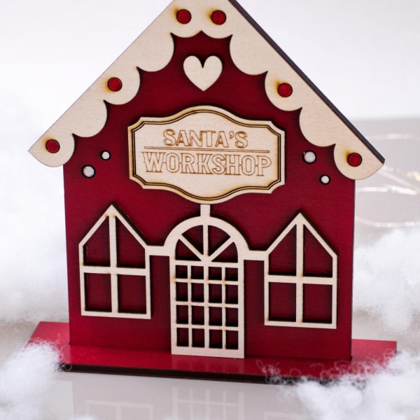 Επιτραπέζιο Χριστουγεννιάτικο Σπιτάκι - Santa's Workshop Επιτραπέζιο Χριστουγεννιάτικο Σπιτάκι – Ξύλινο, Χειροποίητο, Ελληνικής Κατασκευής