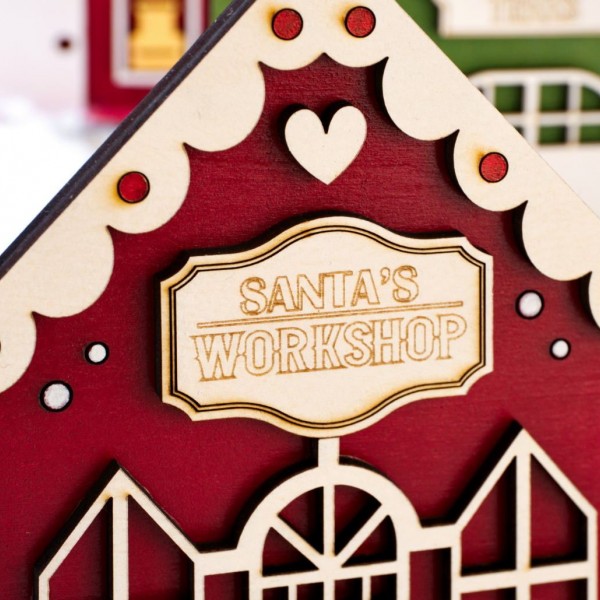 Επιτραπέζιο Χριστουγεννιάτικο Σπιτάκι - Santa's Workshop Επιτραπέζιο Χριστουγεννιάτικο Σπιτάκι – Ξύλινο, Χειροποίητο, Ελληνικής Κατασκευής