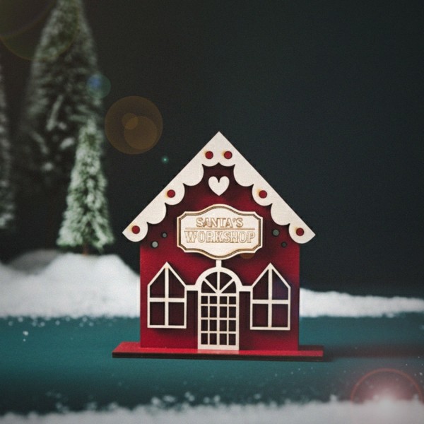 Επιτραπέζιο Χριστουγεννιάτικο Σπιτάκι - Santa's Workshop Επιτραπέζιο Χριστουγεννιάτικο Σπιτάκι – Ξύλινο, Χειροποίητο, Ελληνικής Κατασκευής