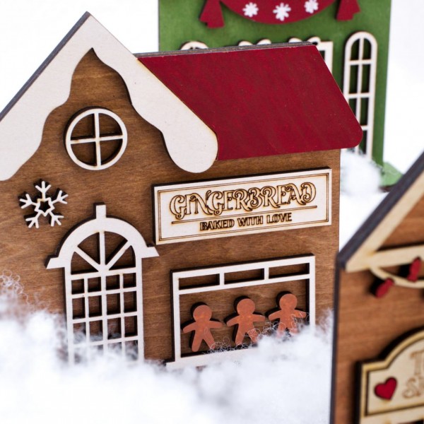 Επιτραπέζιο Χριστουγεννιάτικο Σπιτάκι - Gingerbread Baked with Love Επιτραπέζιο Χριστουγεννιάτικο Σπιτάκι – Ξύλινο, Χειροποίητο, Ελληνικής Κατασκευής