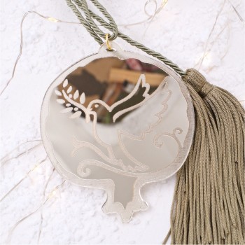 Χειροποίητο Γούρι 2026 – Ρόδι με Χάραξη Περιστεριού 